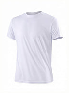 Men's Quick-Dry Gym T-Shirt with Crew Neck