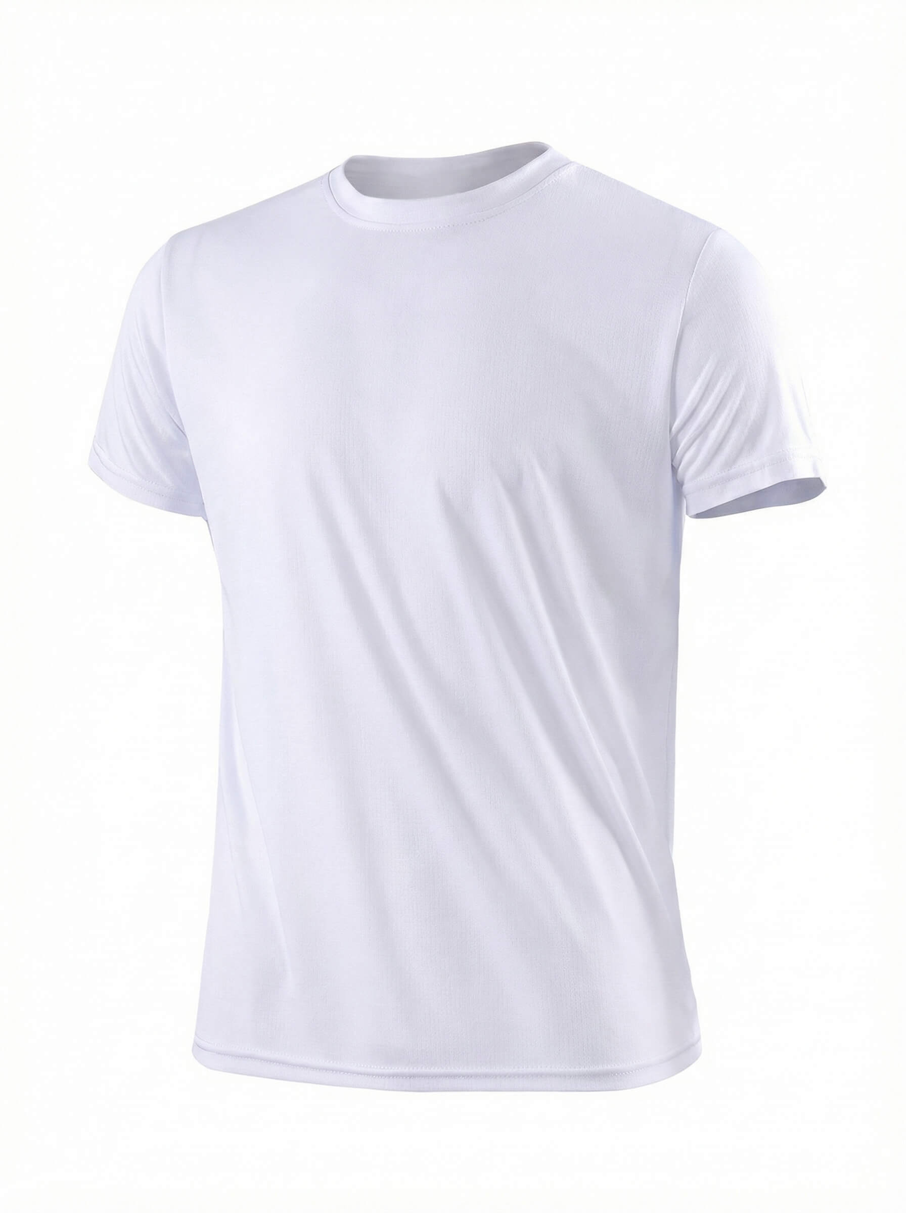 Men's Quick-Dry Gym T-Shirt with Crew Neck