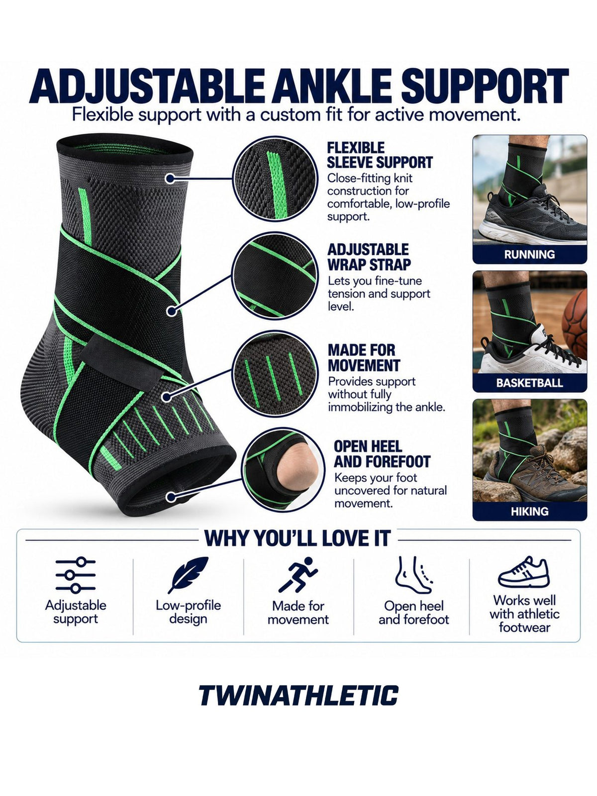 Adjustable Wrap Ankle Support