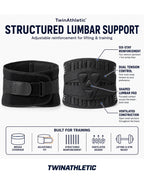 Adjustable 6-Stay Lumbar Support Belt
