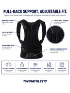 Adjustable Full-Back Posture Support Brace