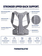 Adjustable Structured Upper-Back Posture Support Brace