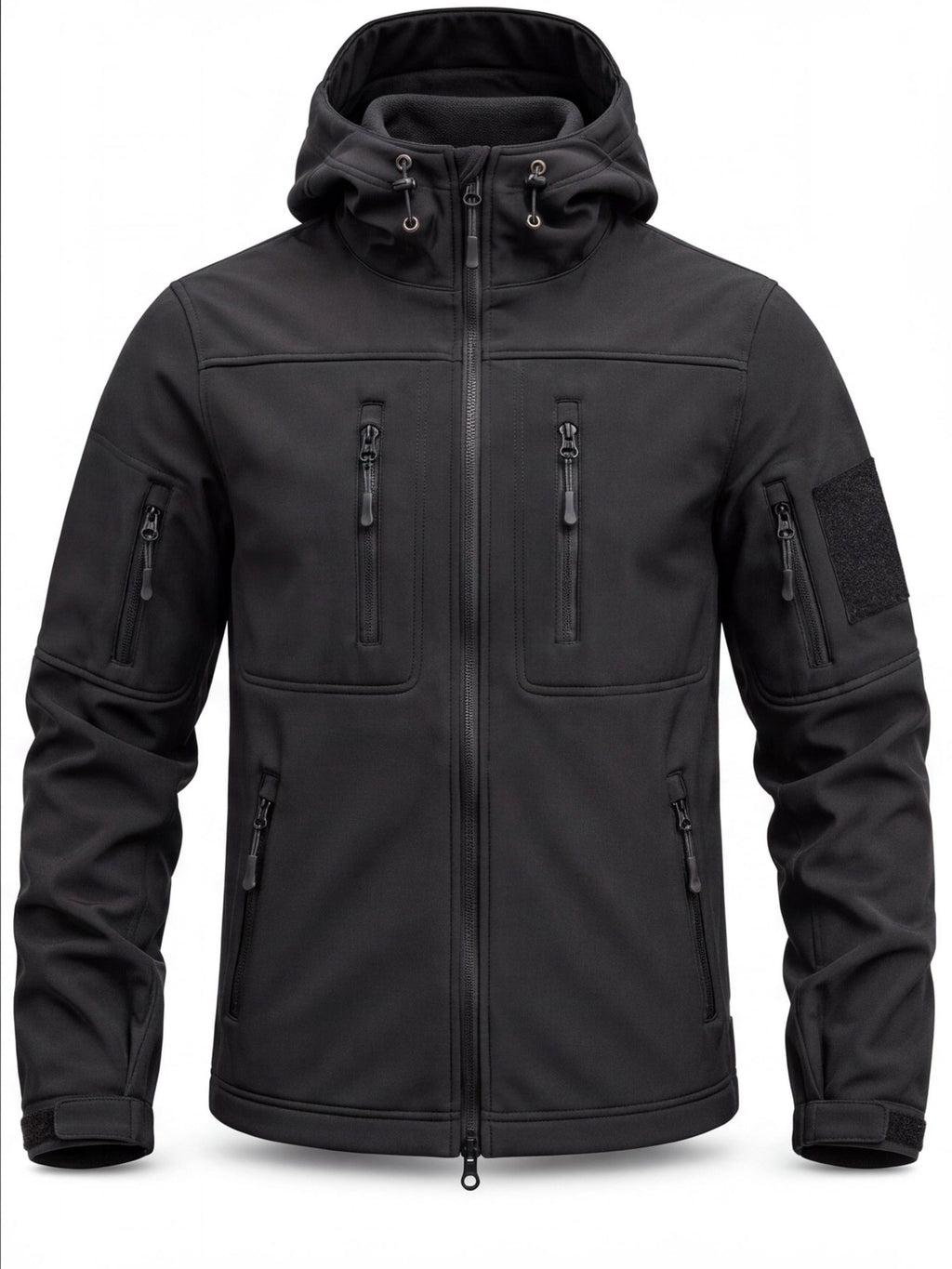 Men's Fleece-Lined Hooded Softshell Hiking Jacket