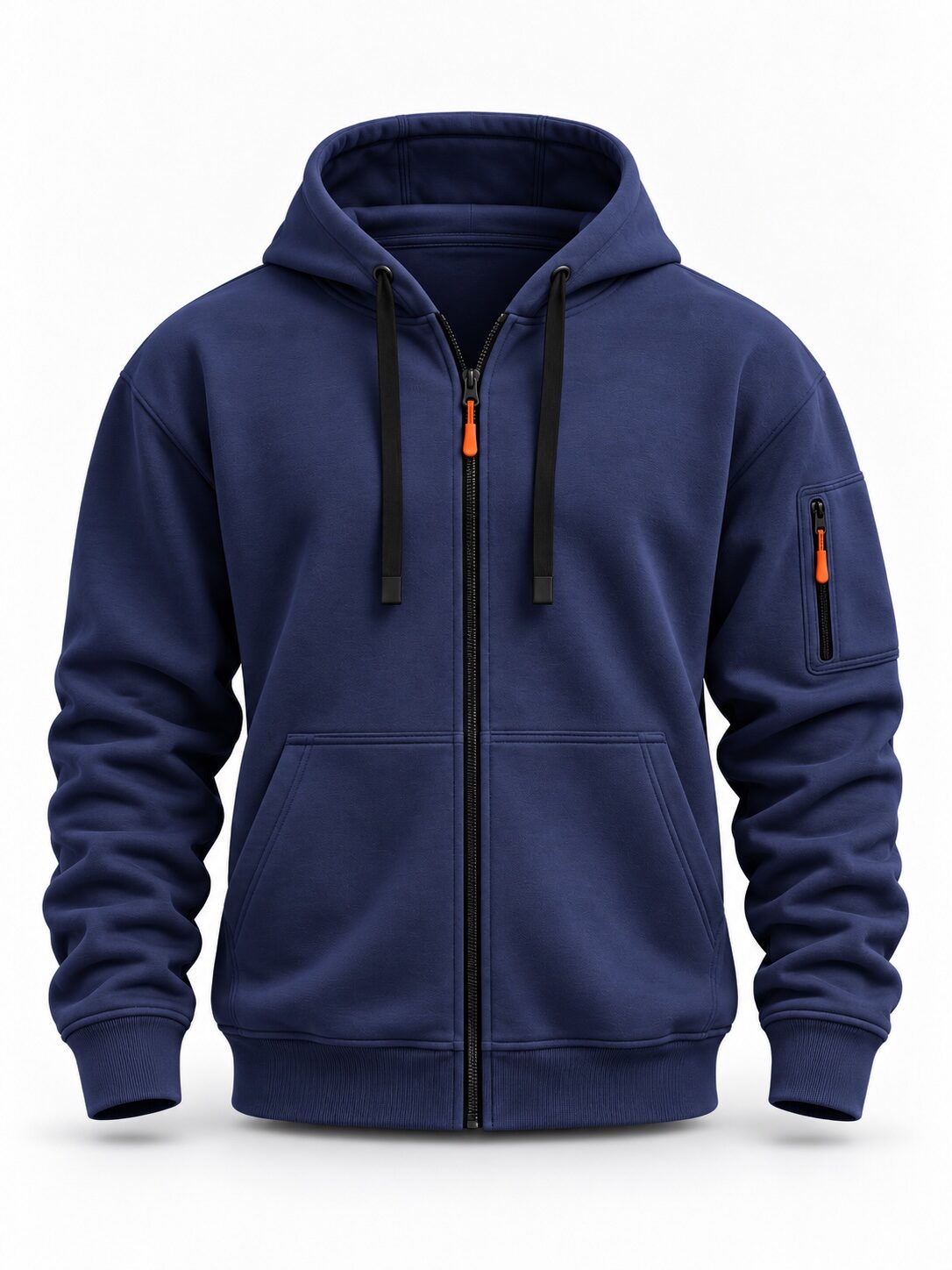 Full-Zip Training Hoodie with Zippered Sleeve Pocket