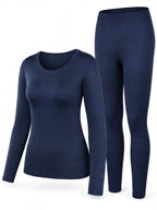 Women's Lightweight Thermal Base Layer Set with Four-Way Stretch