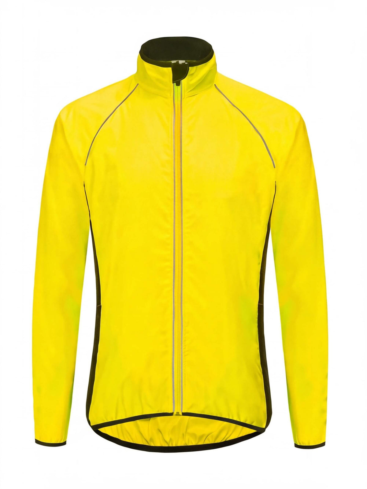 Cycling Windbreaker Jacket with Full Zip and Drop Hem
