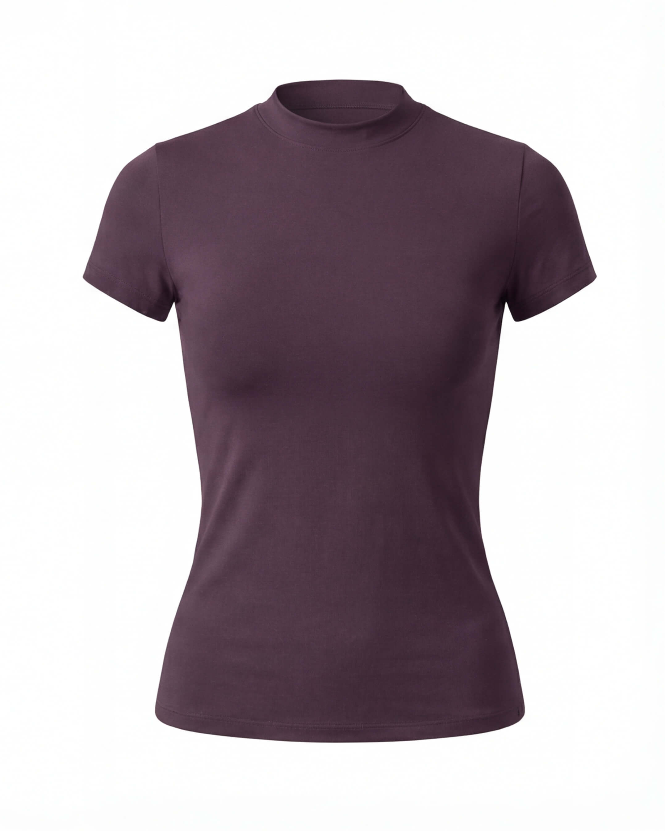 Women’s Fitted Training T-Shirt with High Neck