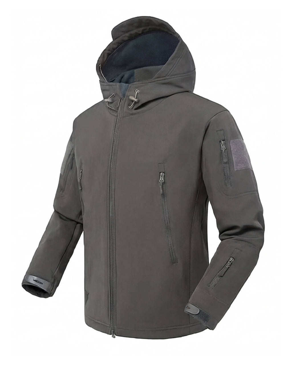 Hooded Hiking Jacket and Pants with Multiple Zipper Pockets