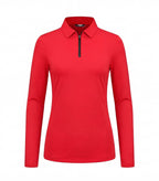 Women’s Long Sleeve Golf Polo with Half-Zip Collar