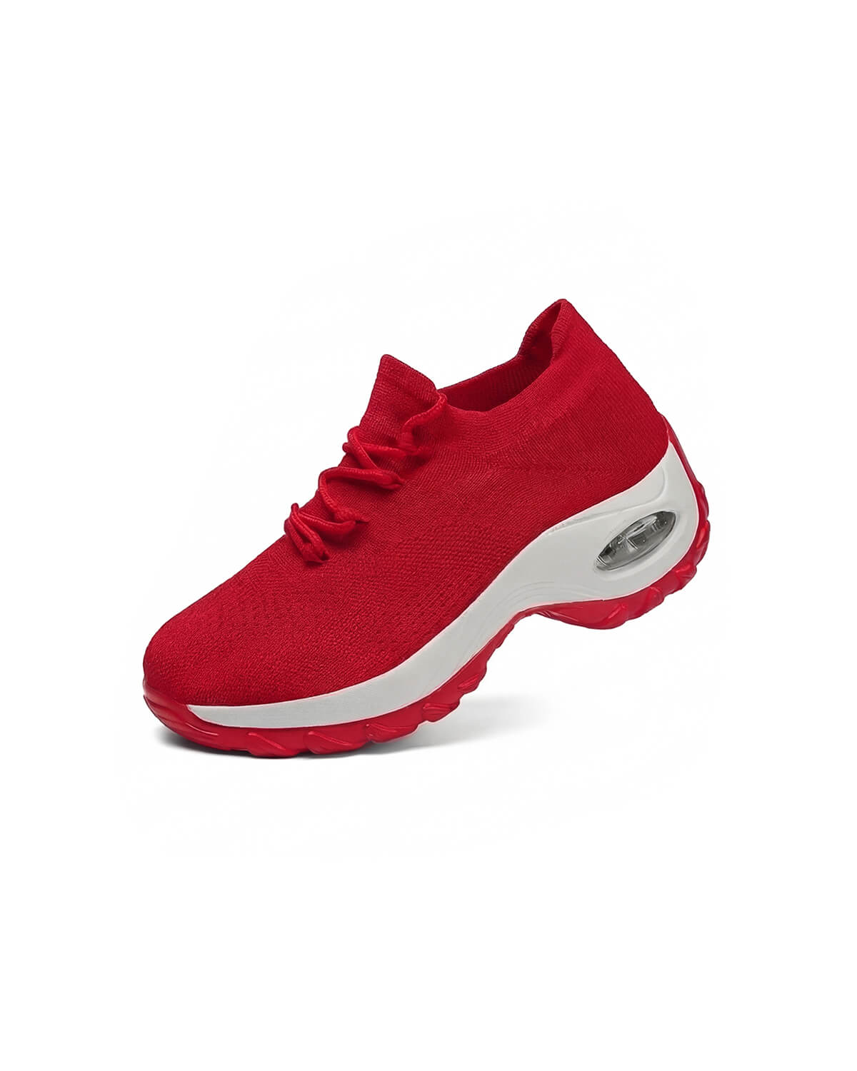 Air Cushion Knit Walking Shoes with Sock Collar