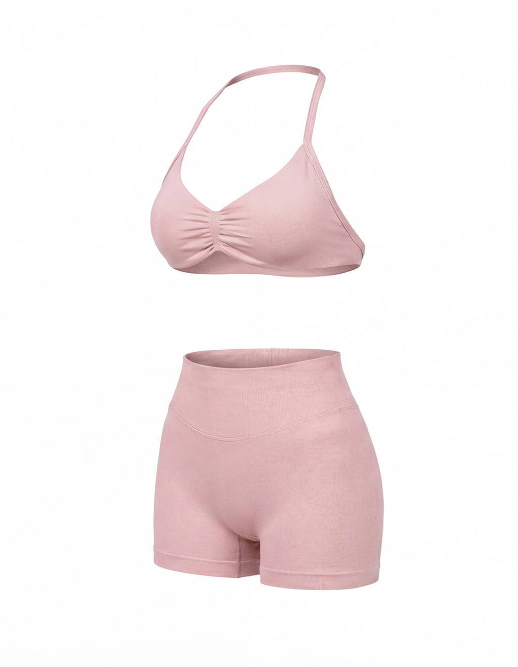 Women’s Gym Set One-Shoulder Bra and Shorts