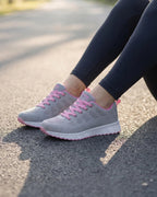 Women’s Lightweight Knit Training Sneakers with Lace-Up Fit