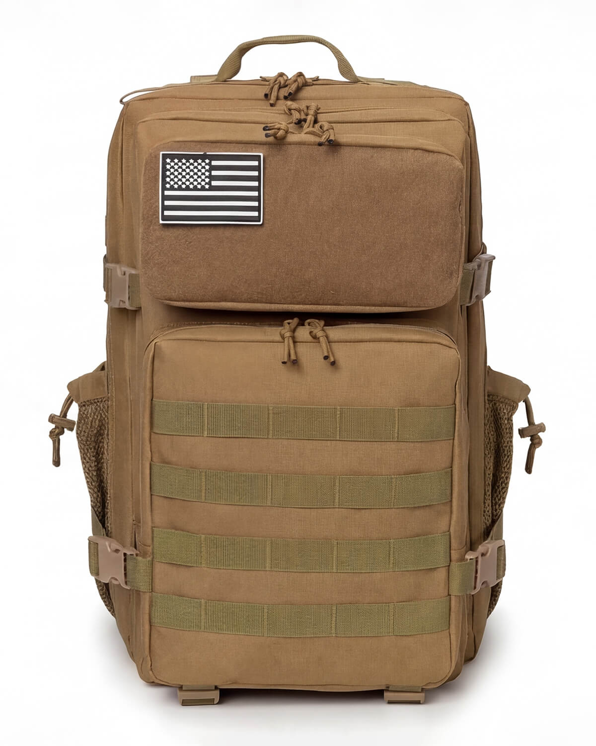 Tactical-Style Backpack with MOLLE Webbing and Patch Panel