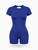 Women's Open-Back One-Piece Workout Romper