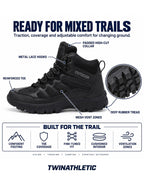 High-Cut Trail Hiking Boots with Deep Tread