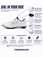 Road Cycling Shoes with Dual Dial Closure