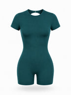 Women's Open-Back One-Piece Workout Romper