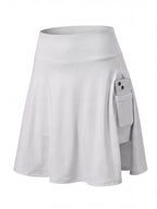 High-Waisted Pocket Skort with Built-In Shorts