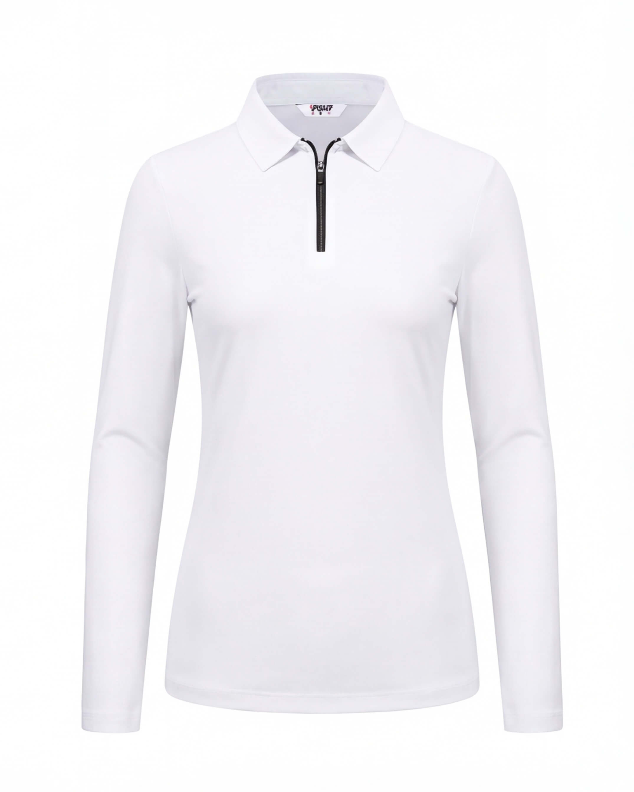 Women’s Long Sleeve Golf Polo with Half-Zip Collar