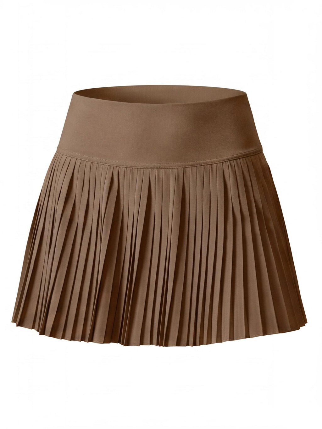 Pleated High-Waisted Skort with Built-In Shorts