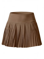 Pleated High-Waisted Skort with Built-In Shorts