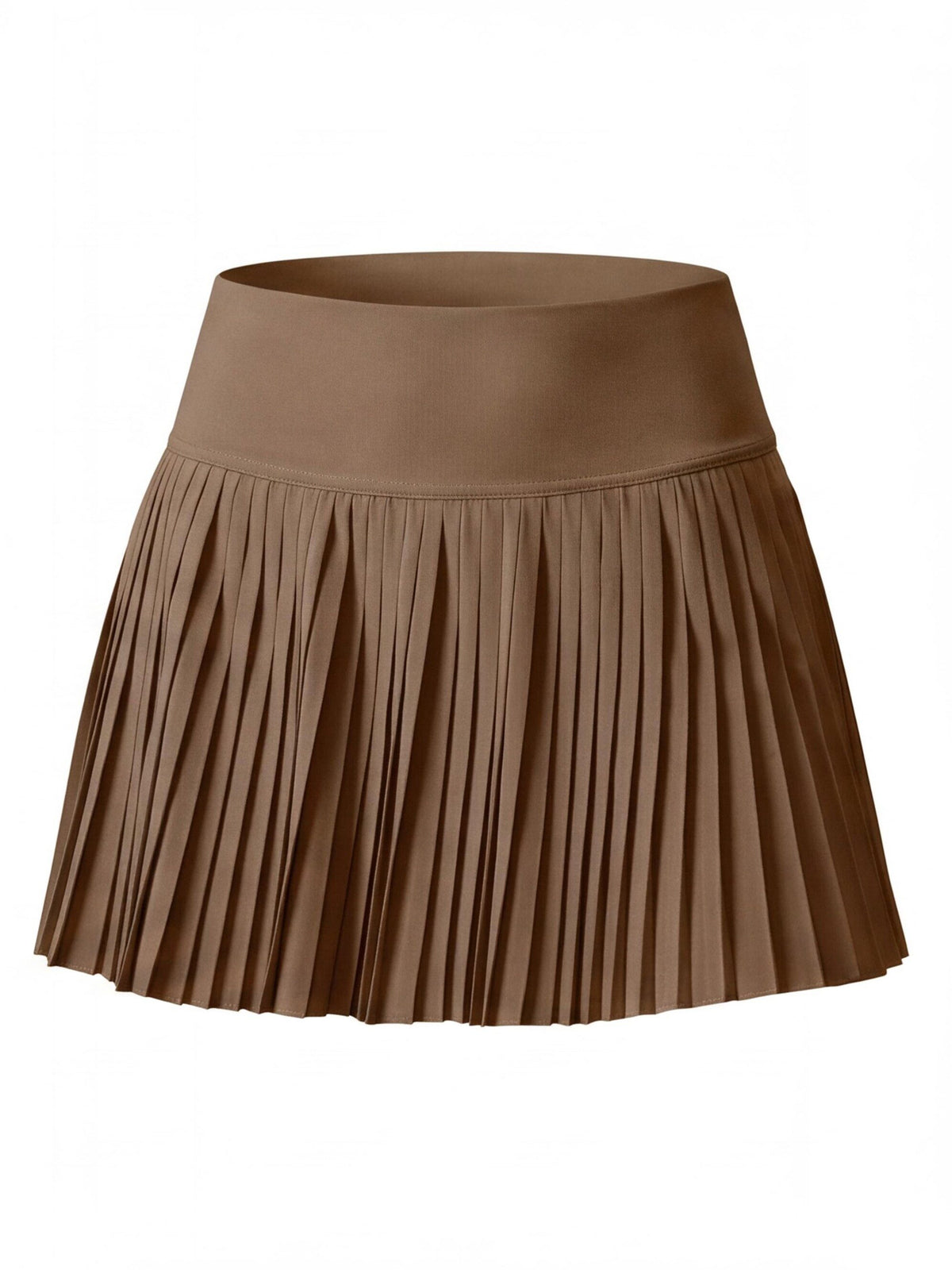Pleated High-Waisted Skort with Built-In Shorts