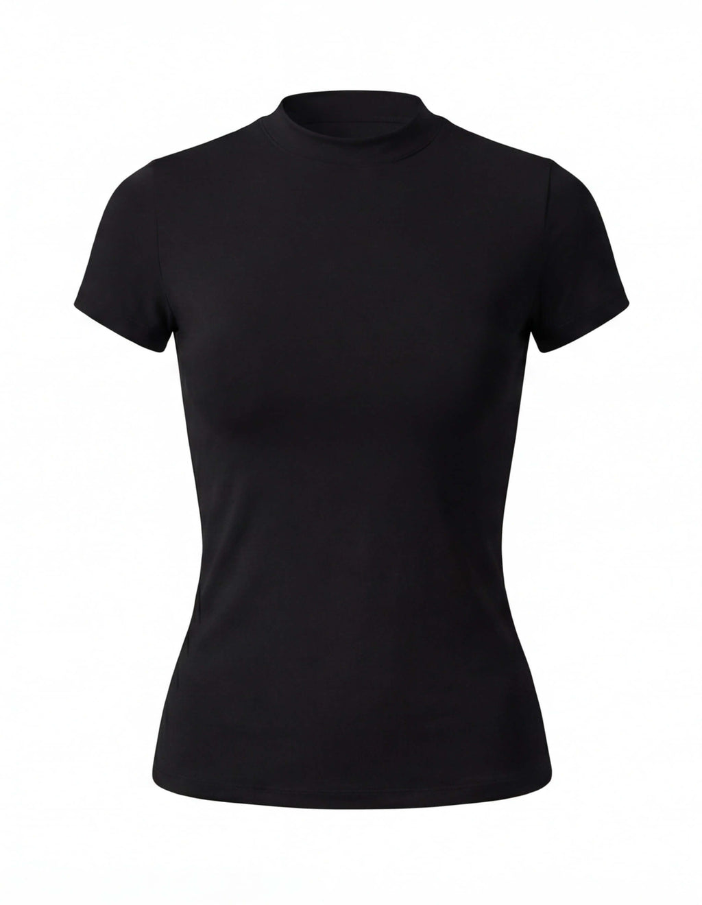 Women’s Fitted Training T-Shirt with High Neck