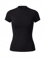 Women’s Fitted Training T-Shirt with High Neck