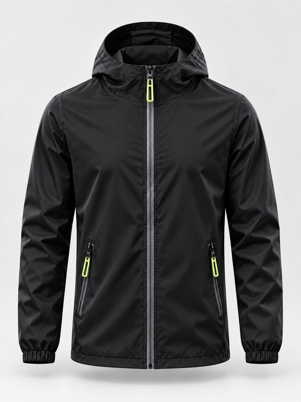 Lightweight Hooded Active Jacket with Zippered Pockets
