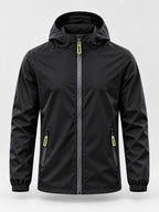 Lightweight Hooded Active Jacket with Zippered Pockets