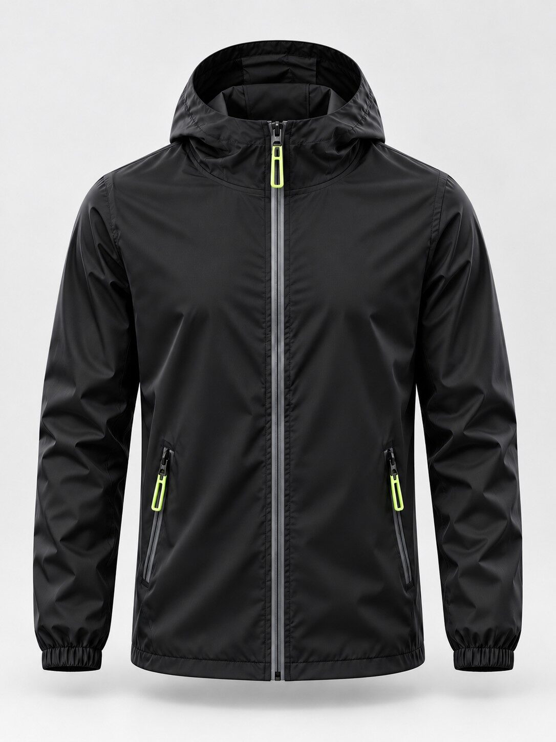 Lightweight Hooded Active Jacket with Zippered Pockets