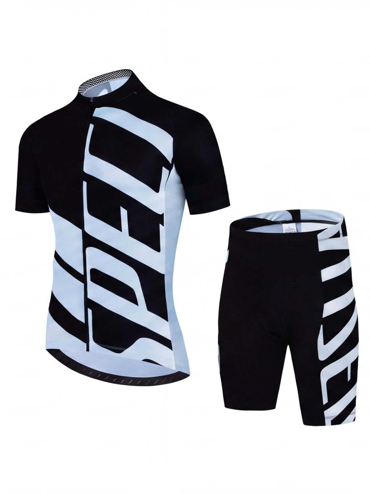 Men’s Cycling Jersey and Bib Shorts Set with Padded Seat