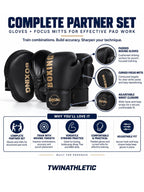 Boxing Gloves & Focus Mitt Training Set