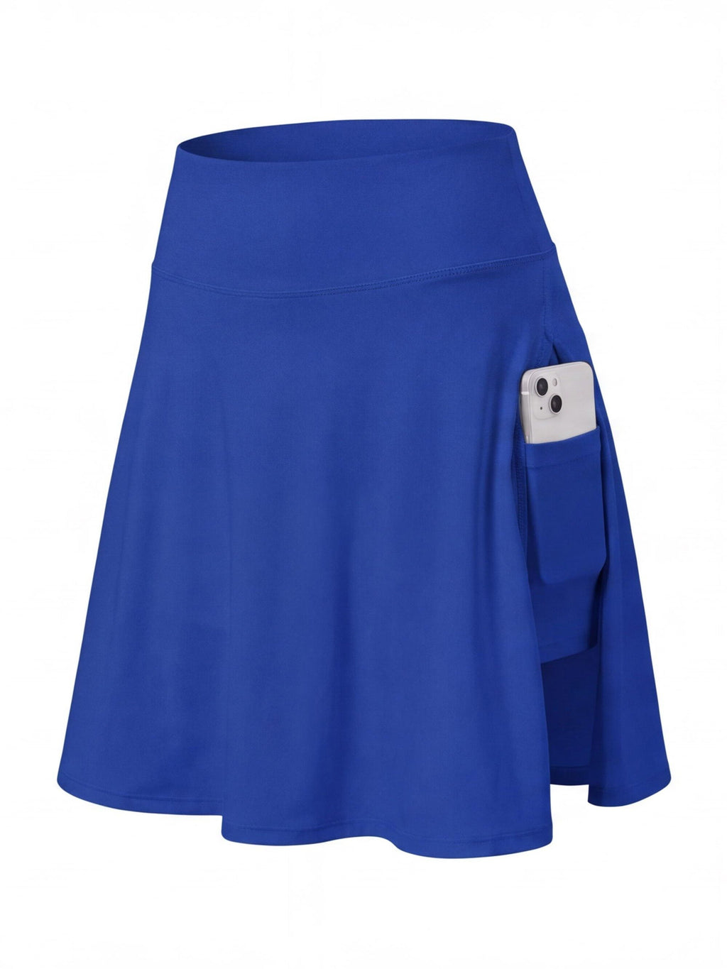 High-Waisted Pocket Skort with Built-In Shorts