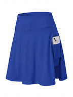 High-Waisted Pocket Skort with Built-In Shorts