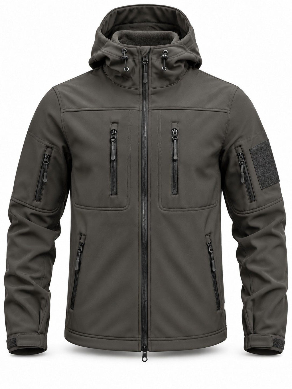 Men's Fleece-Lined Hooded Softshell Hiking Jacket