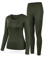 Women's Lightweight Thermal Base Layer Set with Four-Way Stretch