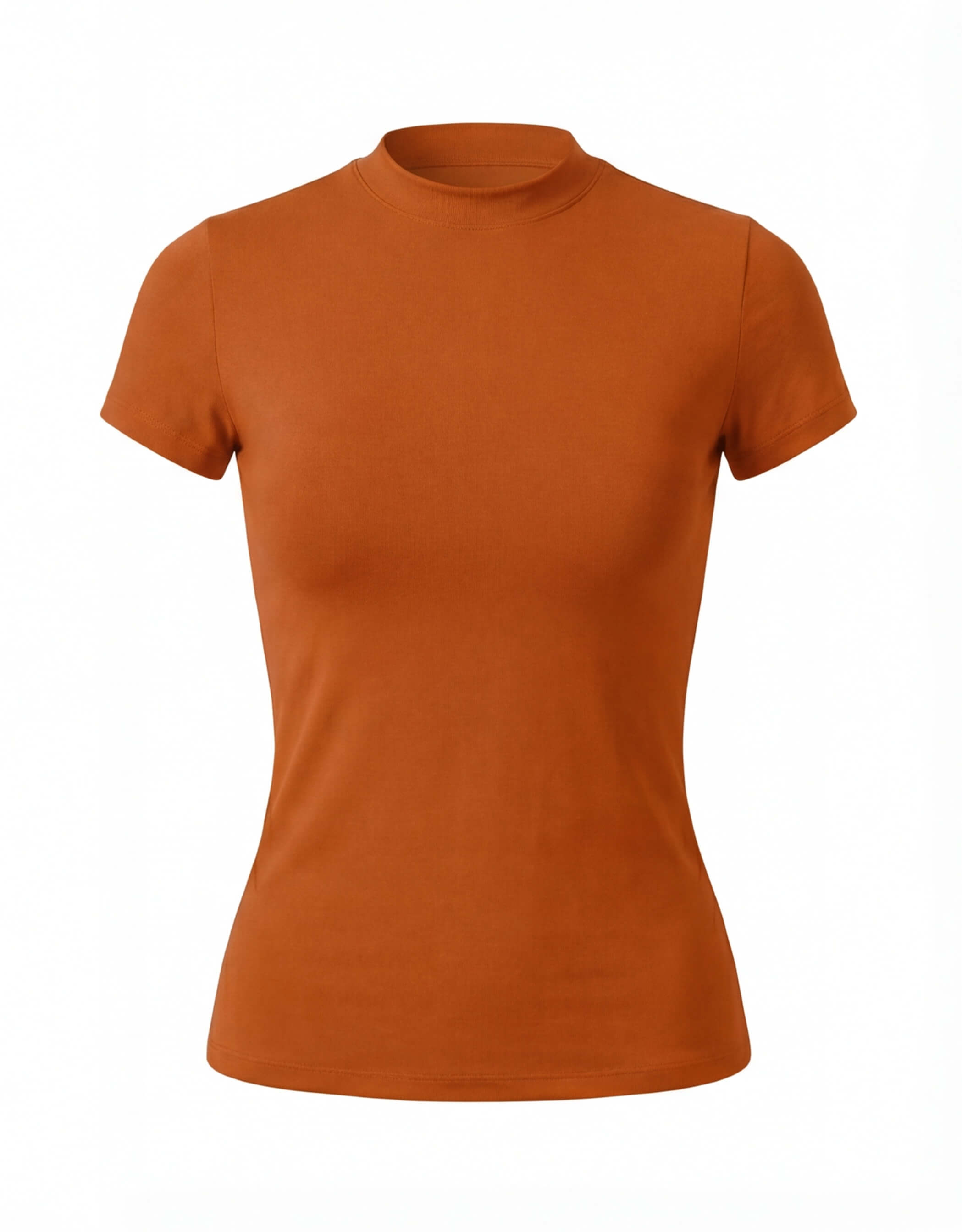 Women’s Fitted Training T-Shirt with High Neck