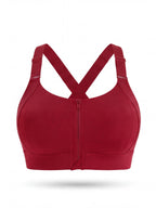 Women's Adjustable Front-Zip Sports Bra