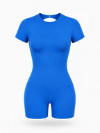Women's Open-Back One-Piece Workout Romper