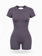 Women's Open-Back One-Piece Workout Romper