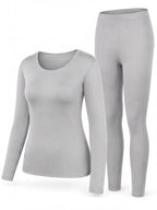 Women's Lightweight Thermal Base Layer Set with Four-Way Stretch
