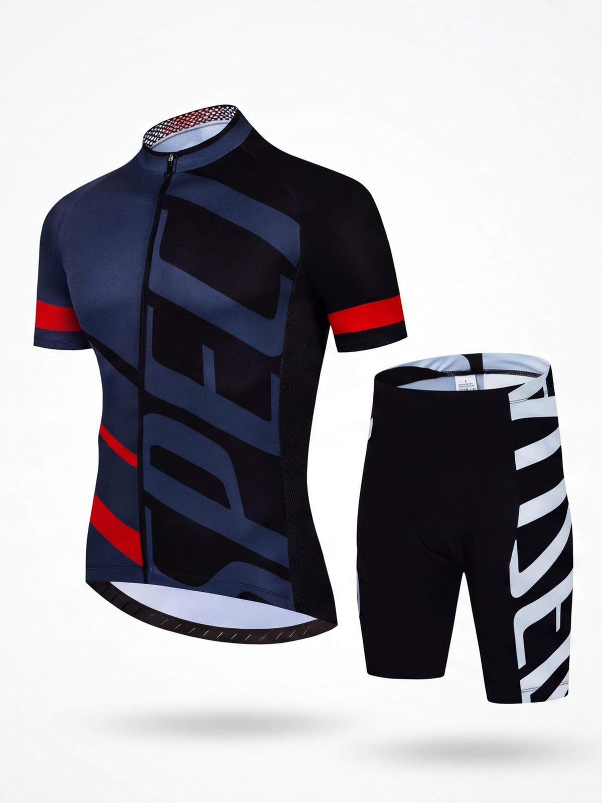 Men’s Cycling Jersey and Bib Shorts Set with Padded Seat