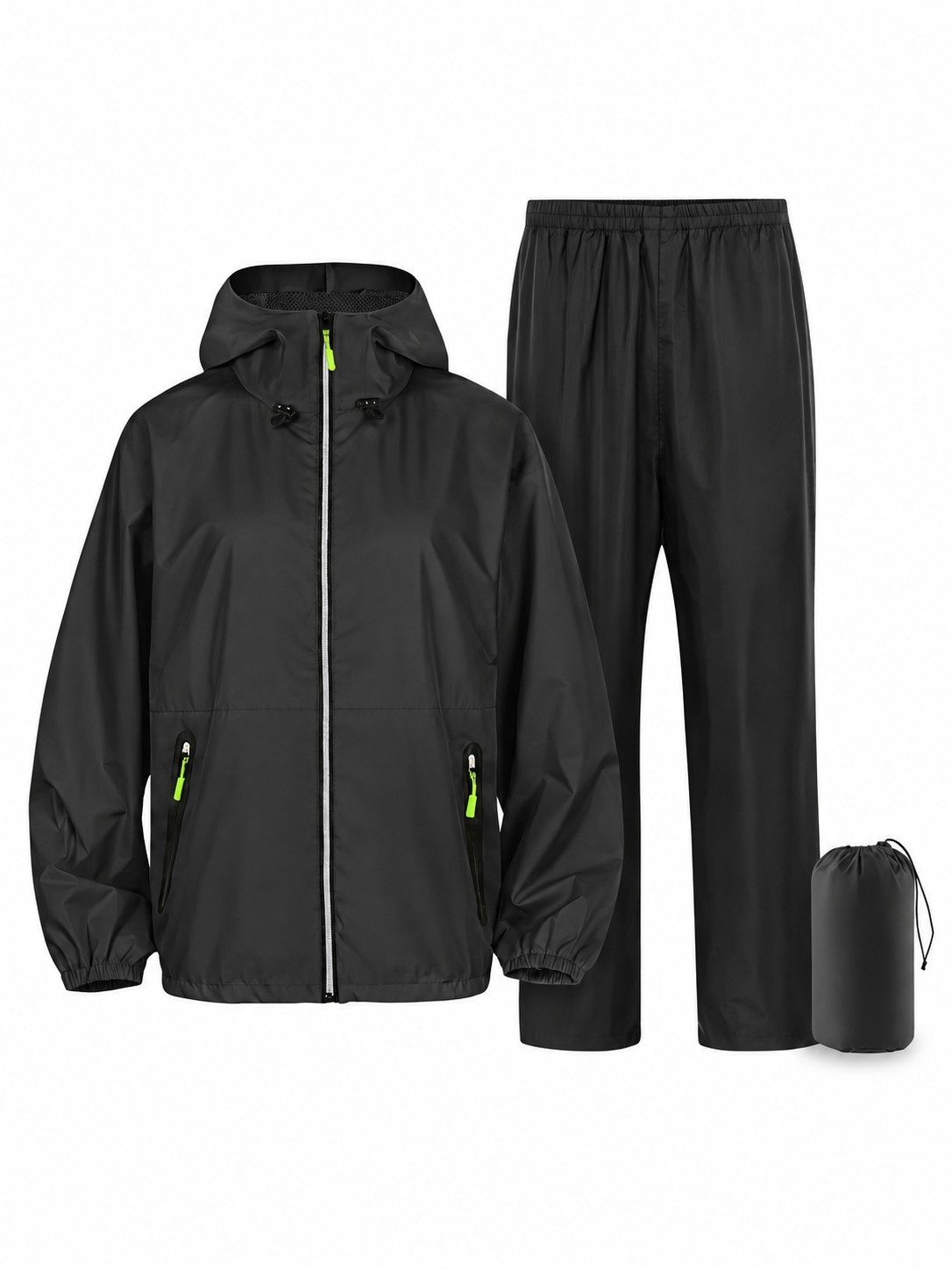 Lightweight Packable Rain Jacket & Pants Set