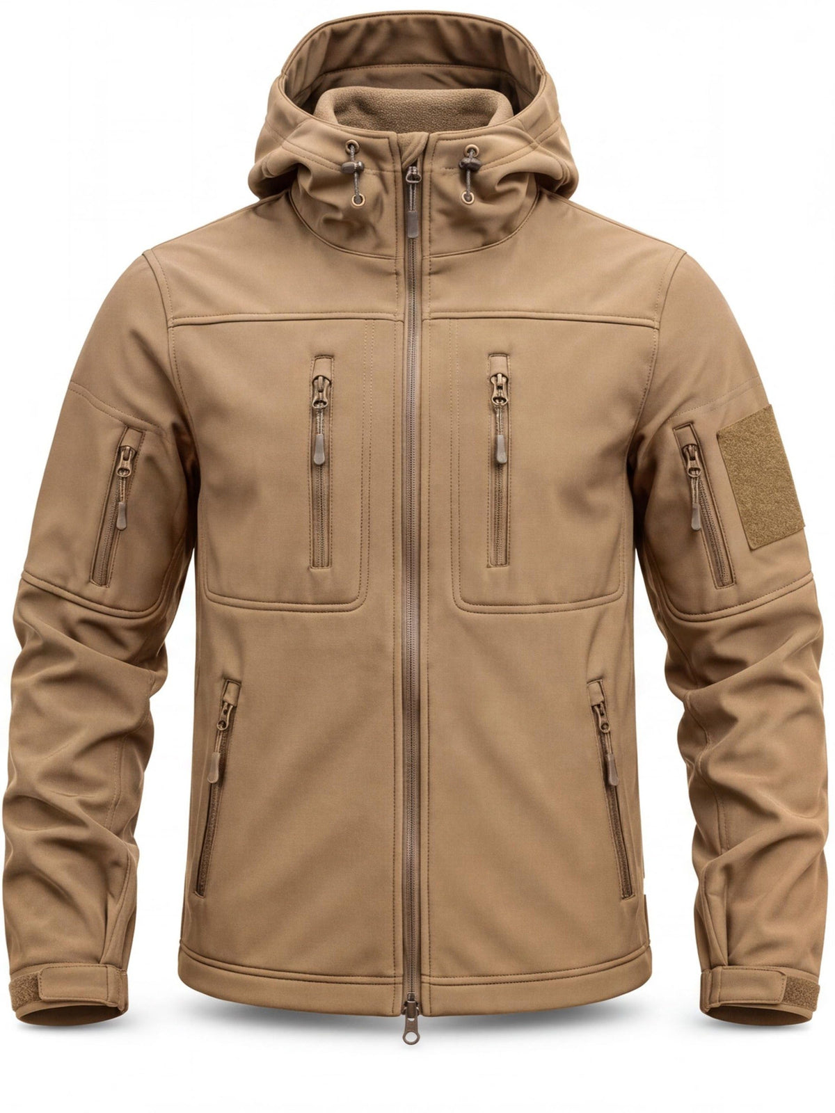 Men's Fleece-Lined Hooded Softshell Hiking Jacket