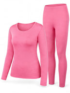Women's Lightweight Thermal Base Layer Set with Four-Way Stretch