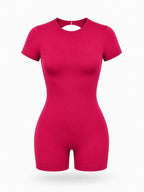 Women's Open-Back One-Piece Workout Romper