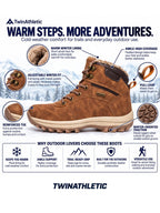 Warm-Lined Ankle-High Winter Hiking Boots