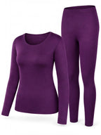 Women's Lightweight Thermal Base Layer Set with Four-Way Stretch