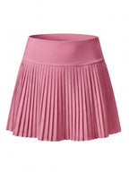 Pleated High-Waisted Skort with Built-In Shorts